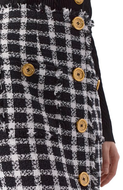 Твидовая юбка BALMAIN, арт. GF1LE690/CG47, фото 5