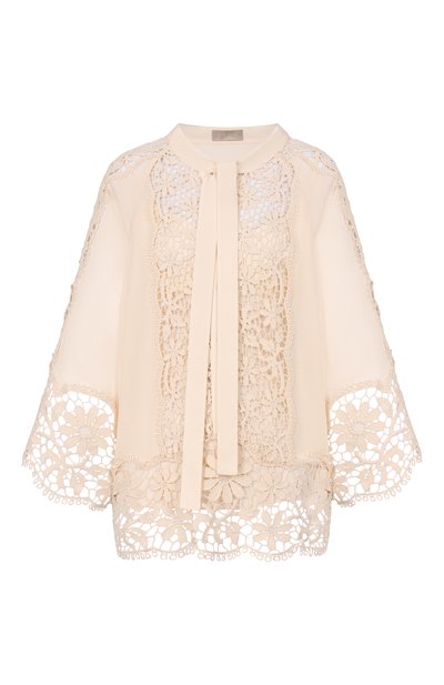 Женская блузка из хлопка и шелка ELIE SAAB, арт. T0335/SIM03