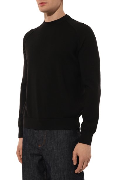 Джемпер из шерсти и шелка ZILLI черного цвета по цене 142000 руб., арт. KRNR01M0240VDBL00, фото 3 Джемпер из шерсти и шелка ZILLI, арт. KRNR01M0240VDBL00, фото 3