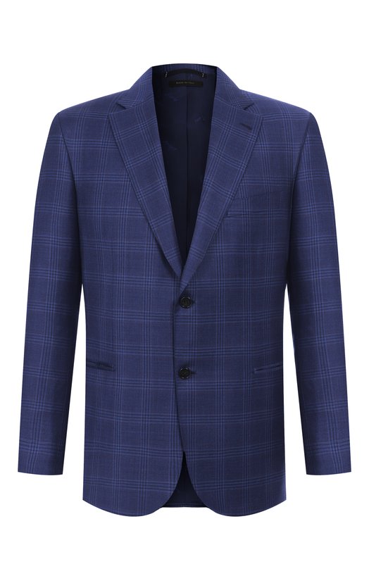 Шерстяной пиджак Brioni RG0D0R-PCA54 Синий RG0D0R-PCA54
