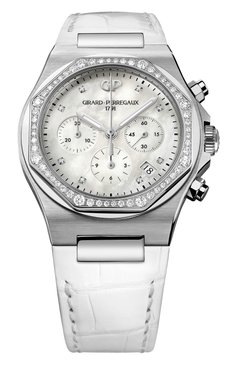 Женские часы chronograph lady GIRARD-PERREGAUX бесцветного цвета, арт. 81040D11A771-BB7B | Фото 1 (Материал корпуса: Сталь; Цвет циферблата: Белый; Механизм: Автомат; Нос: Не проставлено; Региональные ограничения белый список (Axapta Mercury): Не проставлено)