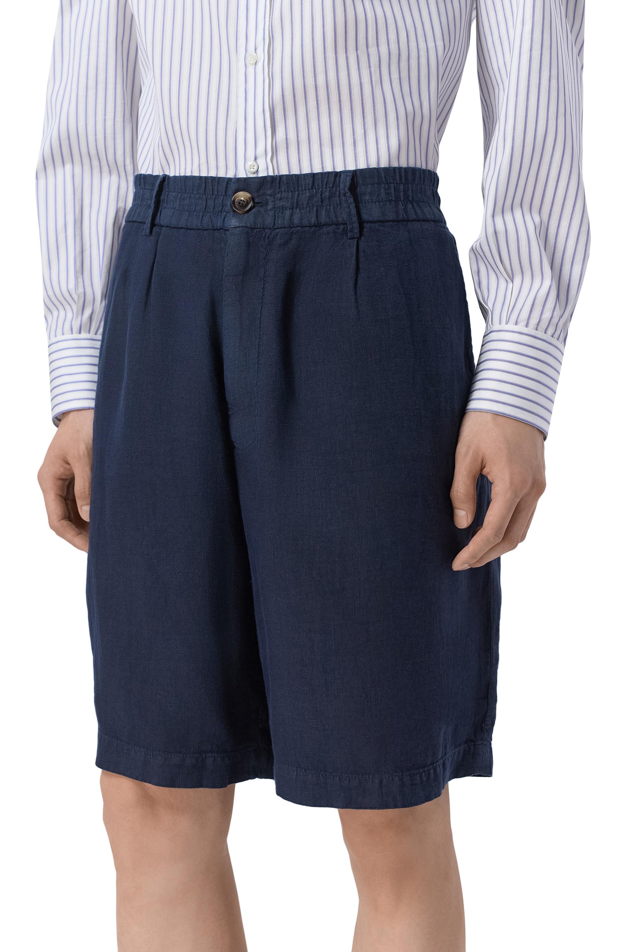 Льняные шорты BRUNELLO CUCINELLI, арт. M243DU0065_001,  фото 3