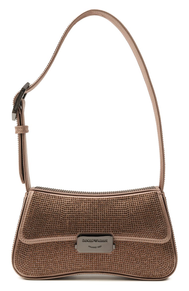 Женская сумка EMPORIO ARMANI бронзового цвета, арт. EW001014/AF15442 | Фото 1 (Материал: Текстиль; Автоматизация состава: Проставлено; Размер: small; Автоматизация ТО: Проставлено)