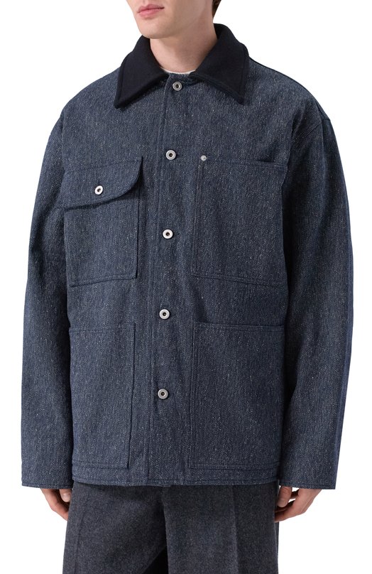 Хлопковая куртка Jil Sander J22SW0054-J45303 Синий  J22SW0054-J45303 Фото 3