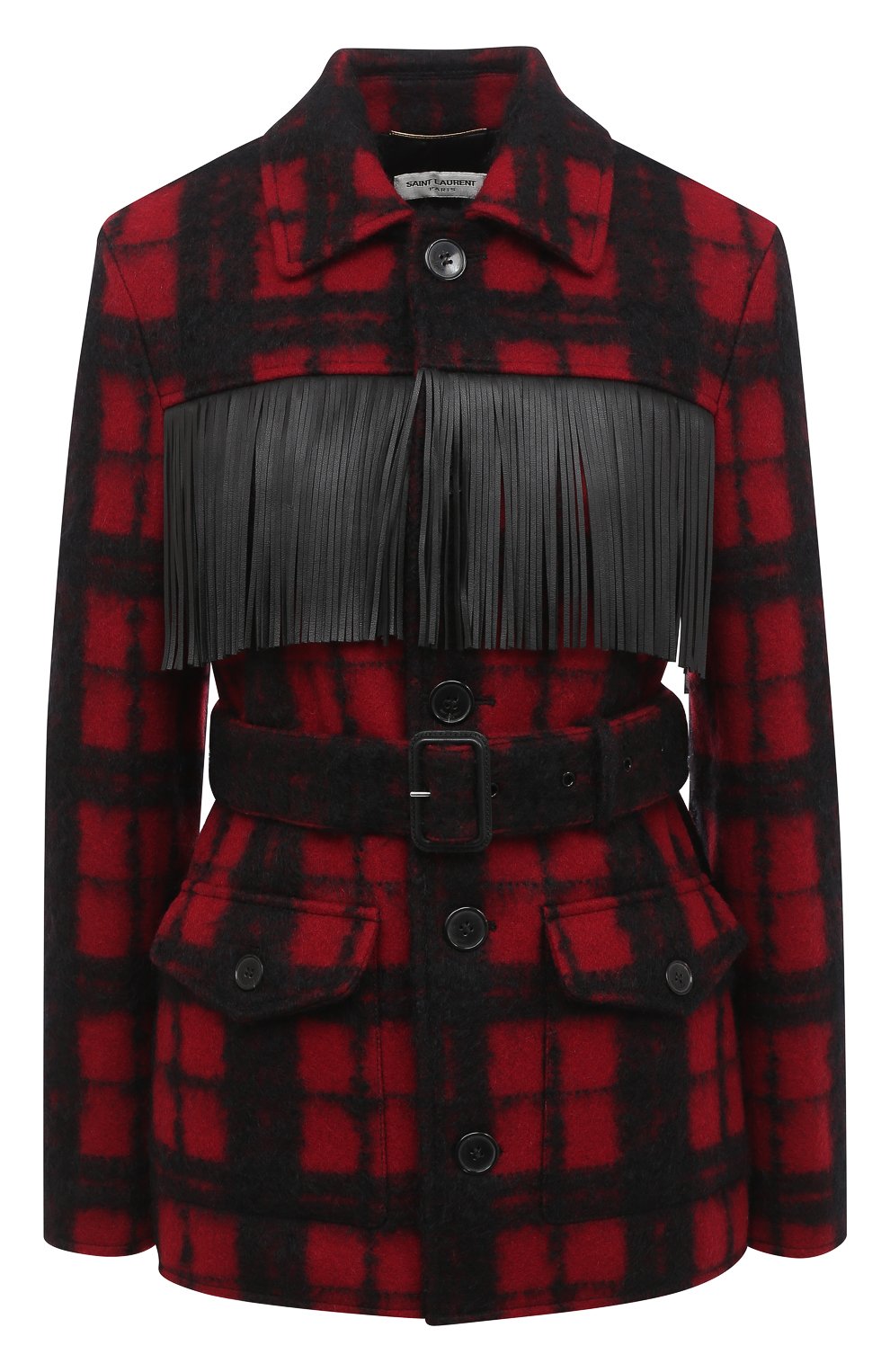 Шерстяная куртка SAINT LAURENT разноцветного цвета по цене 362500 руб., арт. 630896/Y3B54, фото 1 Шерстяная куртка SAINT LAURENT, арт. 630896/Y3B54, фото 1