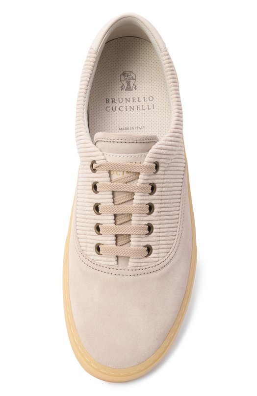 Комбинированные кеды Brunello Cucinelli MZULPB2339 Бежевый  MZULPB2339 Фото 6