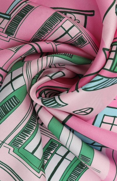 Шелковый платок PETITJEAN PARIS розового цвета по цене 39000 руб., арт. 7С26, фото 3 Шелковый платок PETITJEAN PARIS, арт. 7С26, фото 3