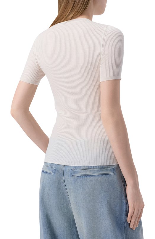 Шерстяной топ Petar Petrov S26K31 Кремовый  S26K31 Фото 4