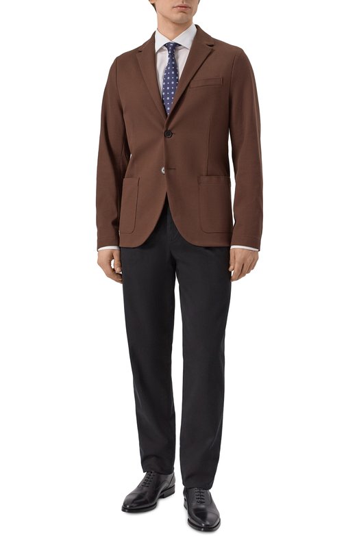 Хлопковый пиджак Harris Wharf London CL8P22PPQ/PPQ Коричневый  CL8P22PPQ/PPQ Фото 2