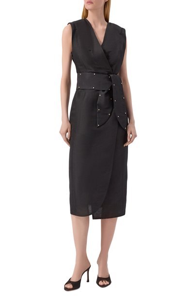 Платье из вискозы и льна FREEAGE, арт. WS25.DR138.2070.900, фото 3