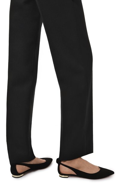 Замшевые балетки bow tie AQUAZZURA, арт. DENFLAB0-SUE-000, фото 3