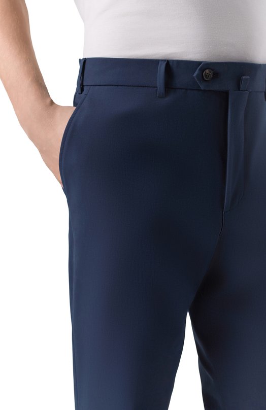 Хлопковые брюки Loro Piana FA08422 Синий  FA08422 Фото 5