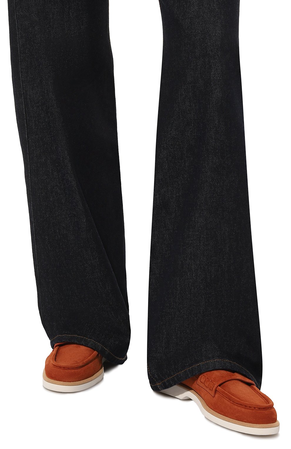 Замшевые лоферы SANTONI, арт. WUQY59818BIASTW1M35, фото 3