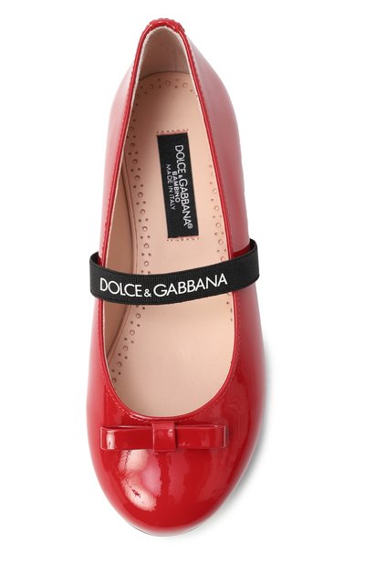 Кожаные балетки DOLCE & GABBANA, арт. D11294/A4831/24-28, фото 4