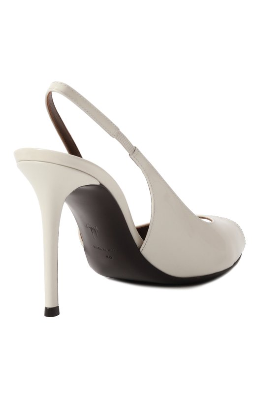 Кожаные туфли Intriigo Open Toe 90 Giuseppe Zanotti Design I400013 Кремовый  I400013 Фото 5