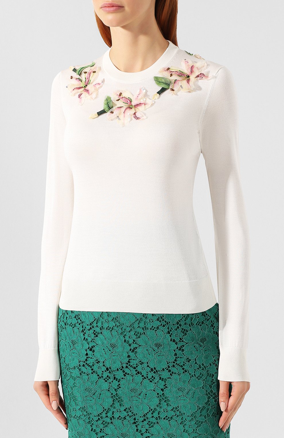 Шелковый пуловер DOLCE & GABBANA, арт. FX151Z/JASHE, фото 3