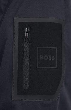 Мужская пуховая куртка BOSS GREEN темно-синего цвета, арт. 50531393 | Фото 6 (Рукава: Длинные; Длина (верхняя одежда): Короткие; Материал утеплителя: Пух и перо; Материал подклада: Синтетический материал; Кросс-КТ: Куртка, Утепленные; Мужское Кросс-КТ: Куртка-пуховая; Стили: Кэжуэл; Материал внешний: Синтетический материал)