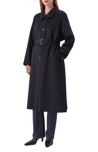 Пальто EMPORIO ARMANI темно-синего цвета по цене 106500 руб., арт. EW001301/AF14263, фото 3 Пальто EMPORIO ARMANI, арт. EW001301/AF14263, фото 3