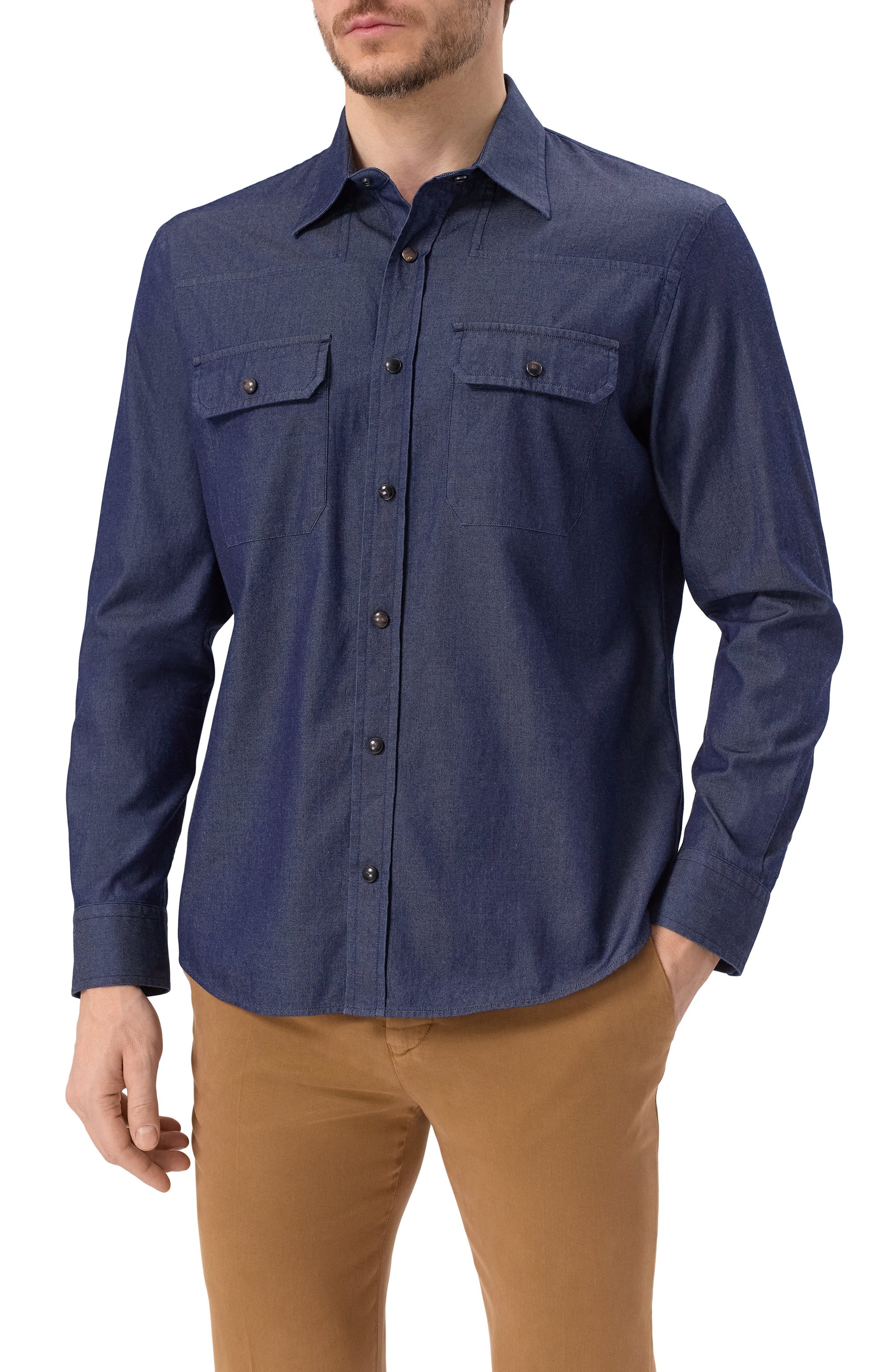 Хлопковая рубашка ZEGNA, арт. STT3/UEX23A8, фото 3