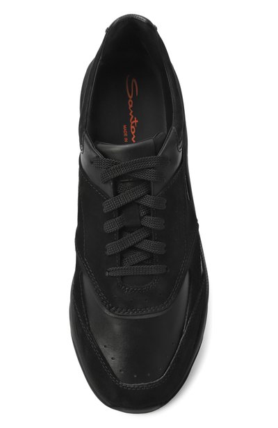 Кожаные кроссовки innova SANTONI черного цвета по цене 87500 руб., арт. MBIG22112NERTK0H, фото 5 Кожаные кроссовки innova SANTONI, арт. MBIG22112NERTK0H, фото 5