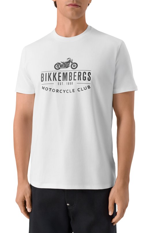 Хлопковая футболка Dirk Bikkembergs BMT1211 Белый  BMT1211 Фото 3