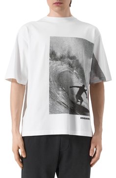 Мужская хлопковая футболка DSQUARED2 белого цвета, арт. S74GD1409/D20033 | Фото 3 (Материал сплава: Проставлено; Рукава: 3/4; Длина (для топов): Стандартные; Драгоценные камни: Проставлено; Принт: С принтом; Стили: Кэжуэл; Материал внешний: Хлопок; Кросс-КТ: Джерси; Мужское Кросс-КТ: Футболка-одежда)