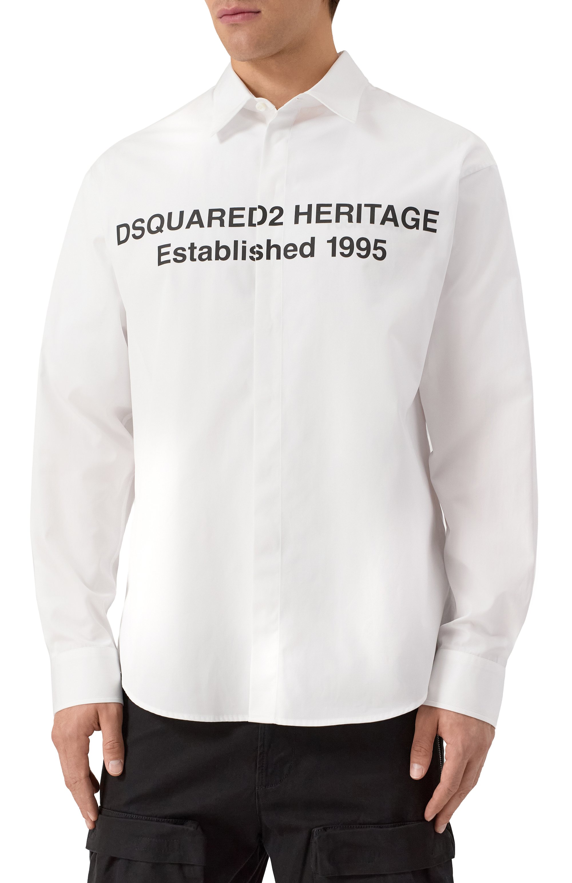 Хлопковая рубашка DSQUARED2, арт. S74DM0949/S36275, фото 3