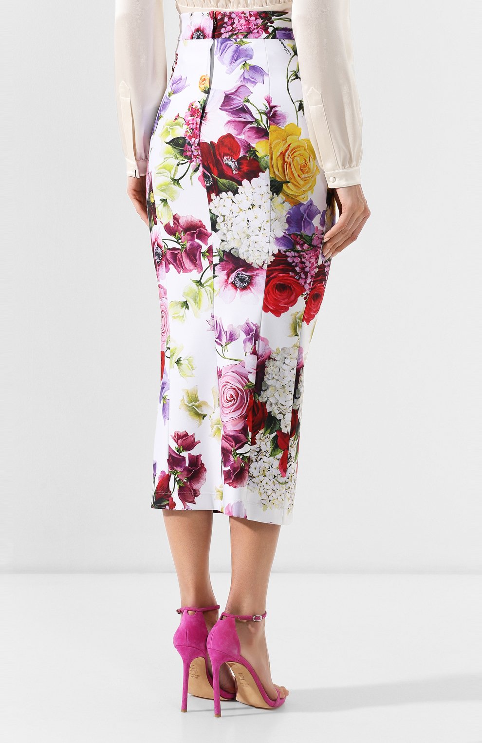 Юбка с принтом DOLCE & GABBANA разноцветного цвета по цене 78950 руб., арт. F4BJ1T/FSGPC, фото 4 Юбка с принтом DOLCE & GABBANA, арт. F4BJ1T/FSGPC, фото 4