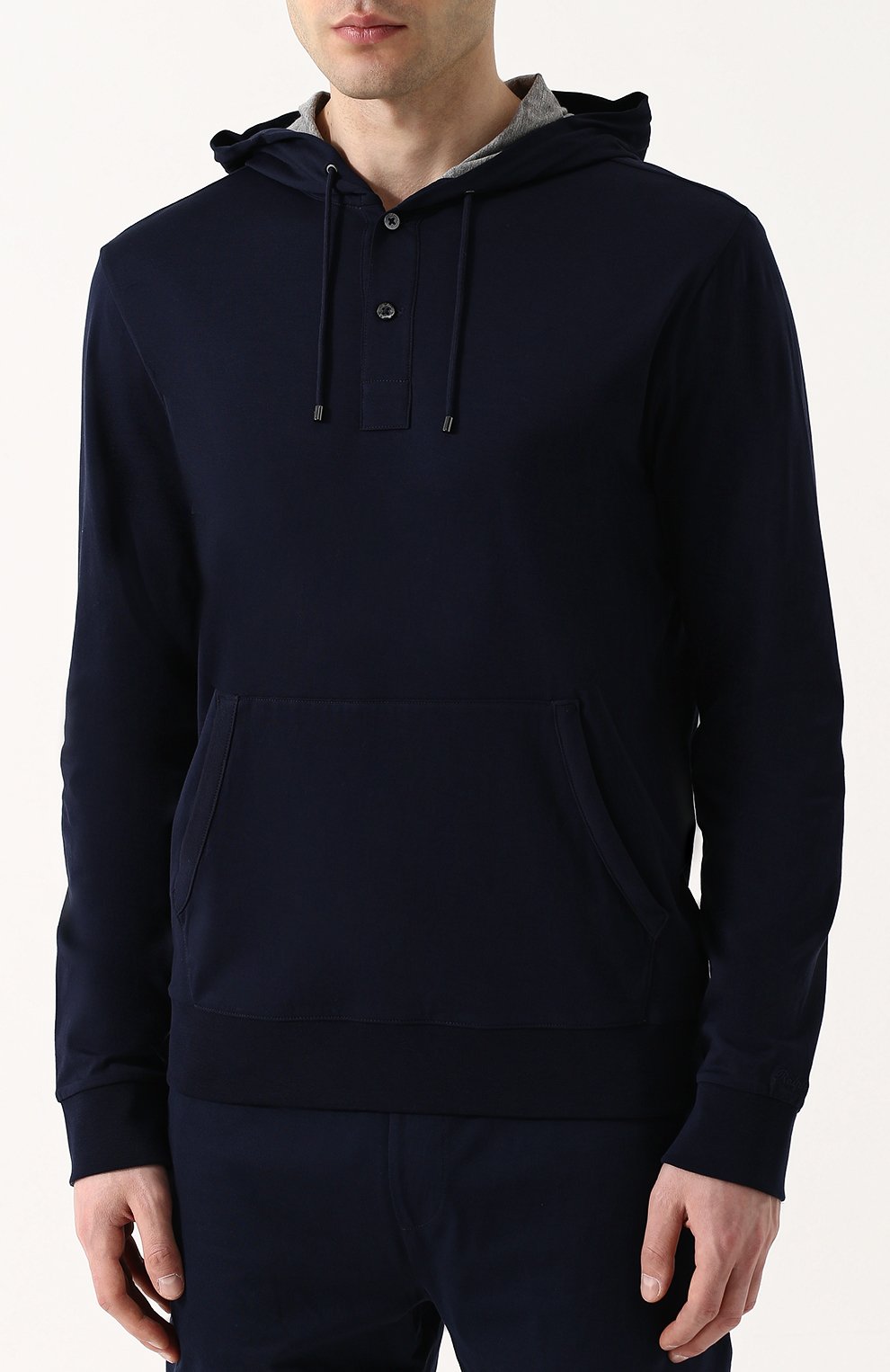 Хлопковое худи с воротником на пуговицах RALPH LAUREN, арт. 790681671, фото 3