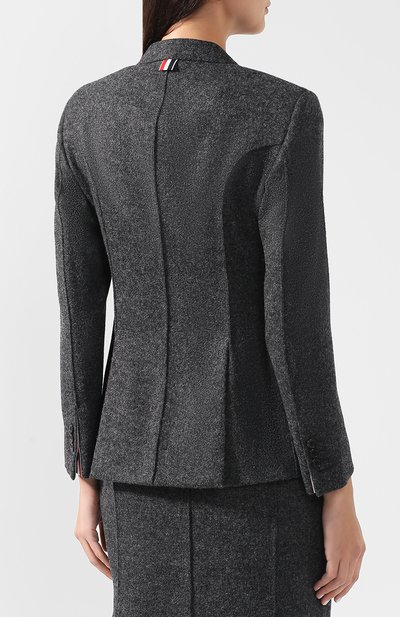 Двубортный шерстяной жакет THOM BROWNE, арт. FBC460A-03793 035, фото 4