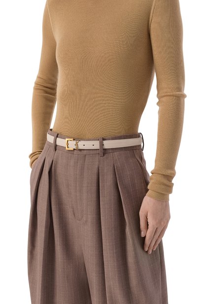 Кожаный ремень SAINT LAURENT, арт. 554465/B000W, фото 2