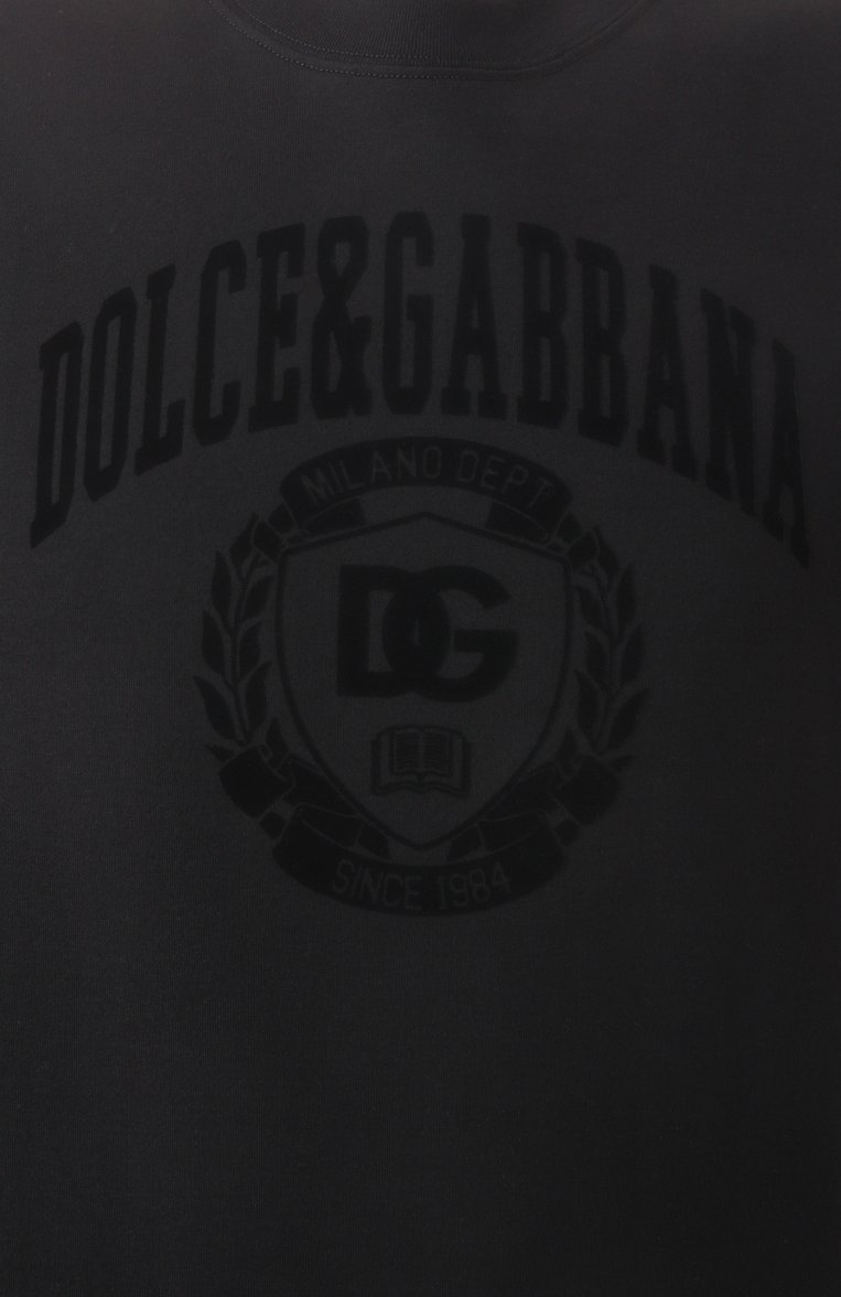 Мужская хлопковая футболка DOLCE & GABBANA черного цвета, арт. G8SH7T/G702E | Фото 6 (Длина (для топов): Стандартные; Рукава: Короткие; Принт: С принтом; Стили: Кэжуэл; Материал внешний: Хлопок; Кросс-КТ: Джерси; Мужское Кросс-КТ: Футболка-одежда)