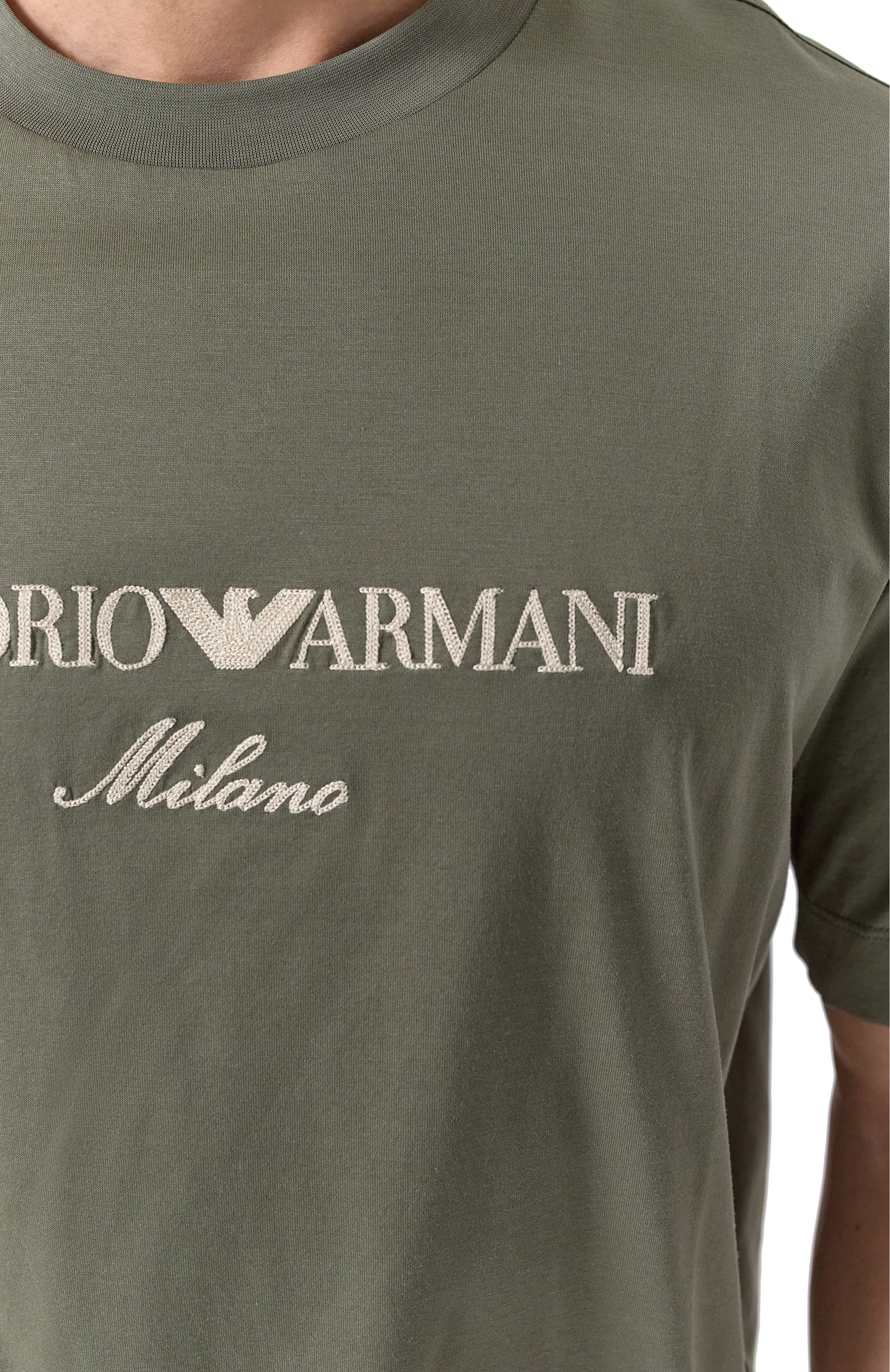 Футболка из лиоцелла и хлопка EMPORIO ARMANI, арт. EM001033/AF10017, фото 5