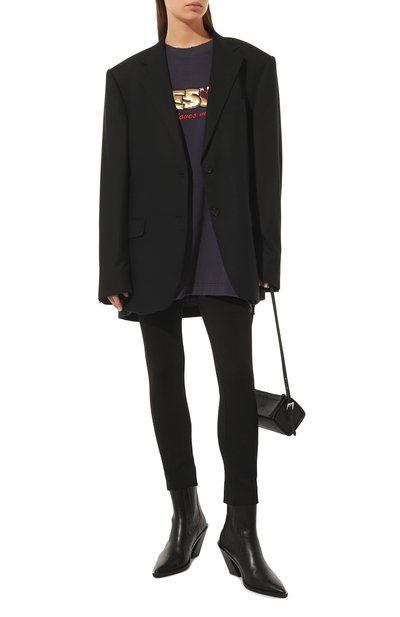 Хлопковая футболка VETEMENTS синего цвета по цене 72700 руб., арт. UE63TR400N, фото 2 Хлопковая футболка VETEMENTS, арт. UE63TR400N, фото 2