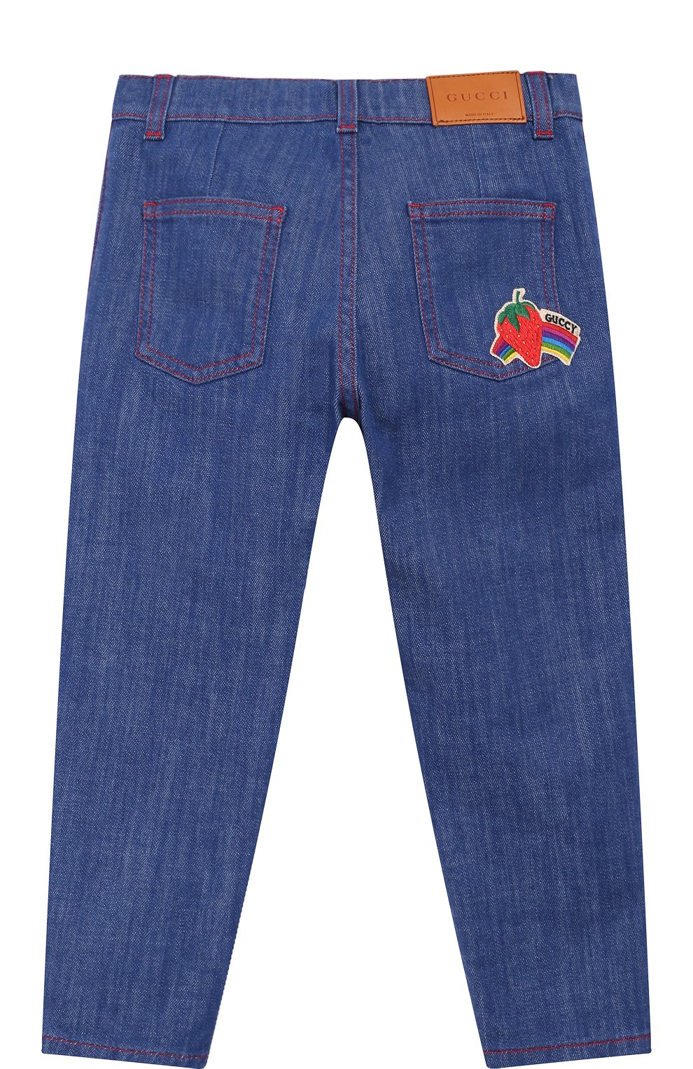Джинсы с защипами и контрастной прострочкой GUCCI, арт. 525746/XRB27, фото 2