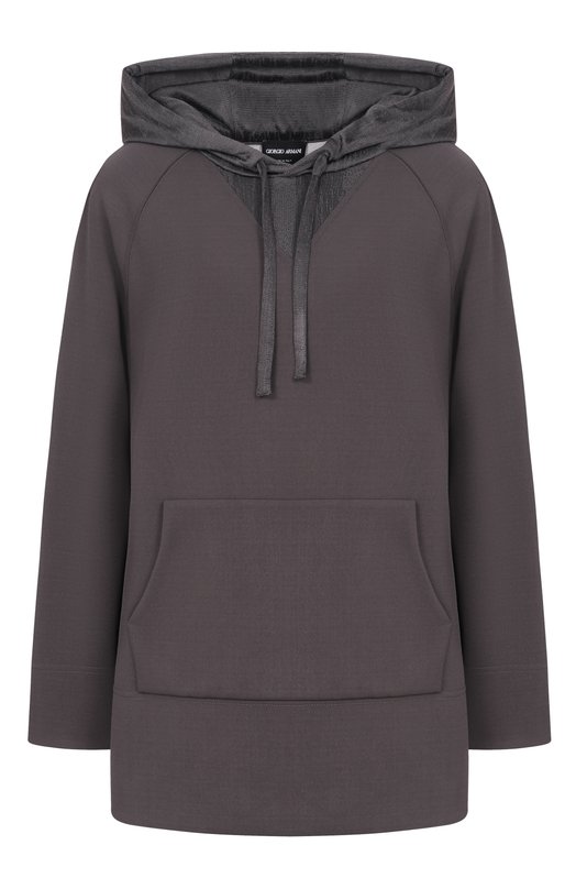 Худи из вискозы Giorgio Armani GW003162/AF24791 Серый GW003162/AF24791