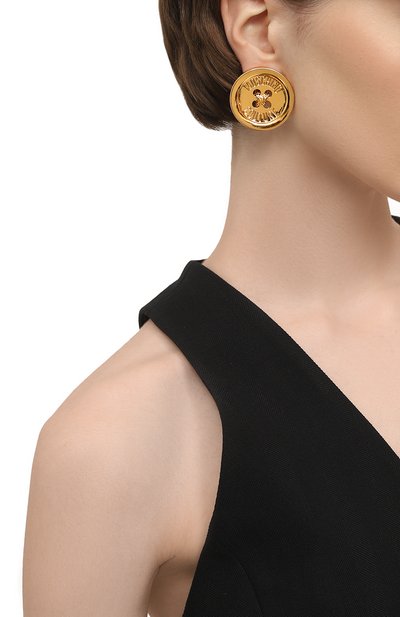 Клипсы MOSCHINO золотого цвета по цене 21600 руб., арт. 71 A9161 8404, фото 2 Клипсы MOSCHINO, арт. 71 A9161 8404, фото 2