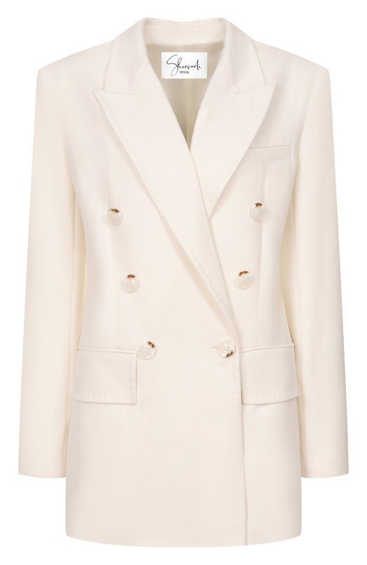Жакет из шерсти и шелка Shervarli JB26-0015 Кремовый JB26-0015