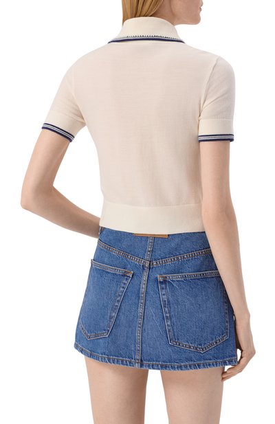 Шерстяное поло SELF-PORTRAIT, арт. SS25123TAC, фото 4