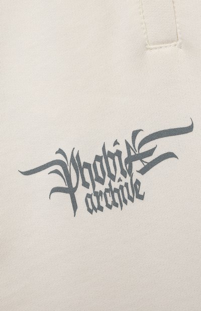 Хлопковые джоггеры PHOBIA ARCHIVE молочного цвета по цене 8755 руб., арт. PHK00541, фото 3 Хлопковые джоггеры PHOBIA ARCHIVE, арт. PHK00541, фото 3