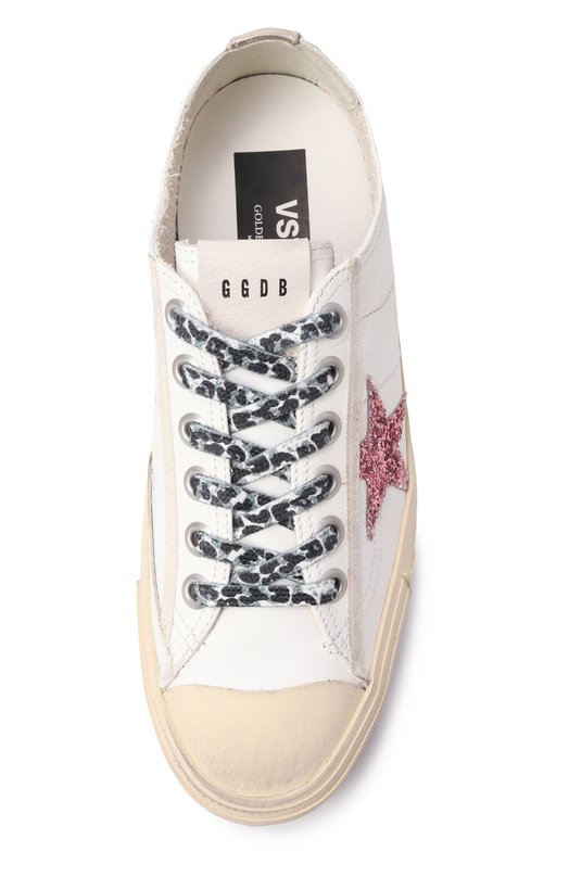 Комбинированные кеды V-Star Golden Goose Deluxe Brand GWF00129.F004576 Кремовый  GWF00129.F004576 Фото 6