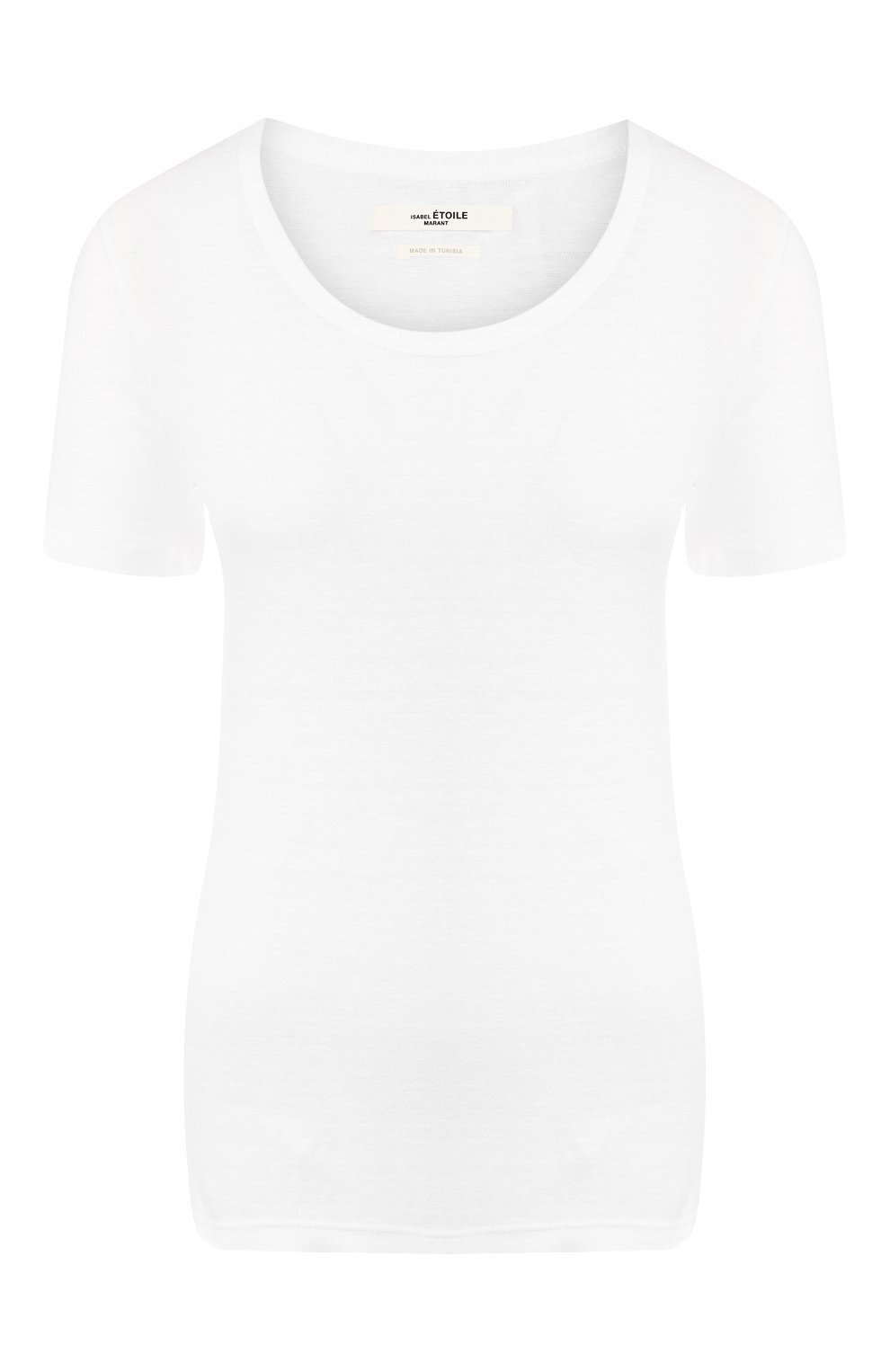 Льняная футболка ISABEL MARANT ETOILE белого цвета по цене 15150 руб., арт. TS0378-00M004E/KILIANN, фото 1 Льняная футболка ISABEL MARANT ETOILE, арт. TS0378-00M004E/KILIANN, фото 1