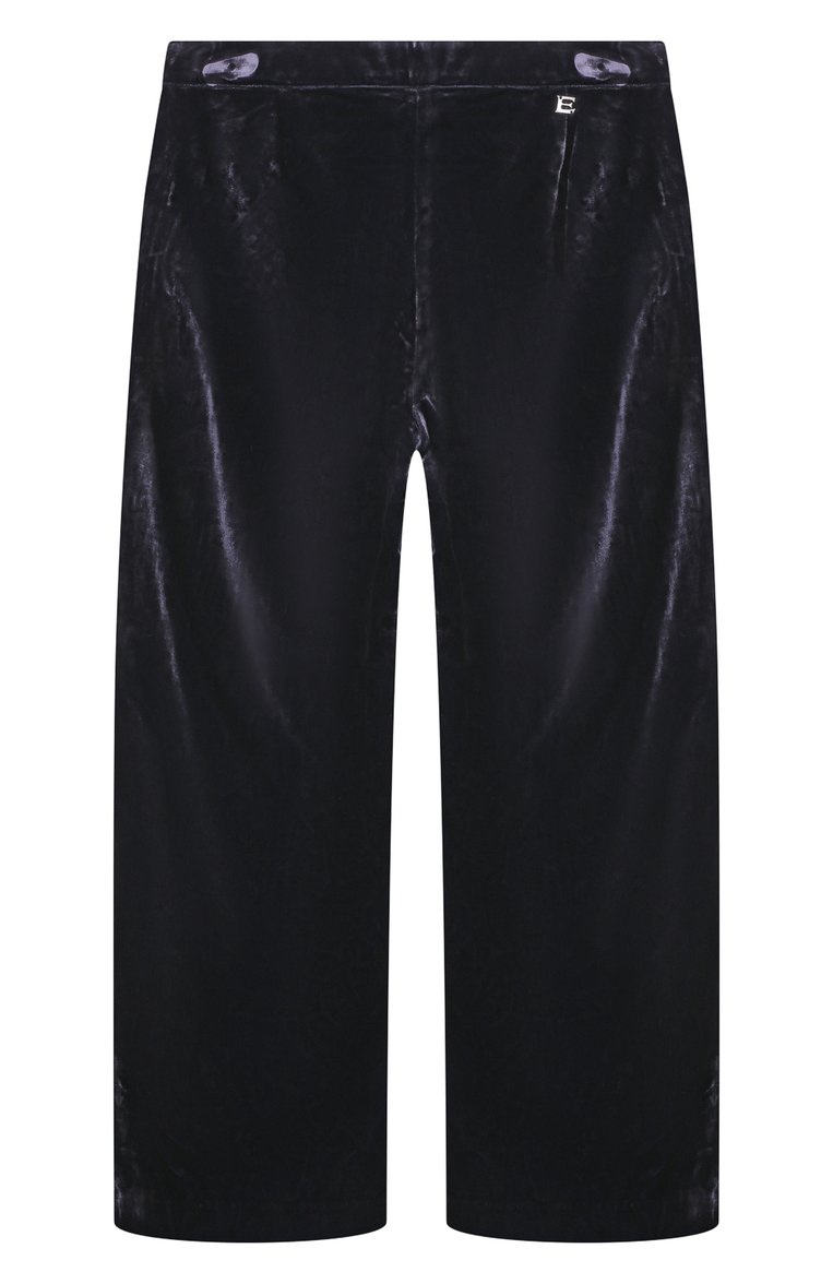 Детский костюм из вискозы ERMANNO SCERVINO темно-синего цвета, арт. SFCD001C/VE137/10A-16A | Фото 5 (Материал сплава: Проставлено; Рукава: Длинные; Материал подклада: Вискоза; Материал внешний: Вискоза; Драгоценные камни: Проставлено)