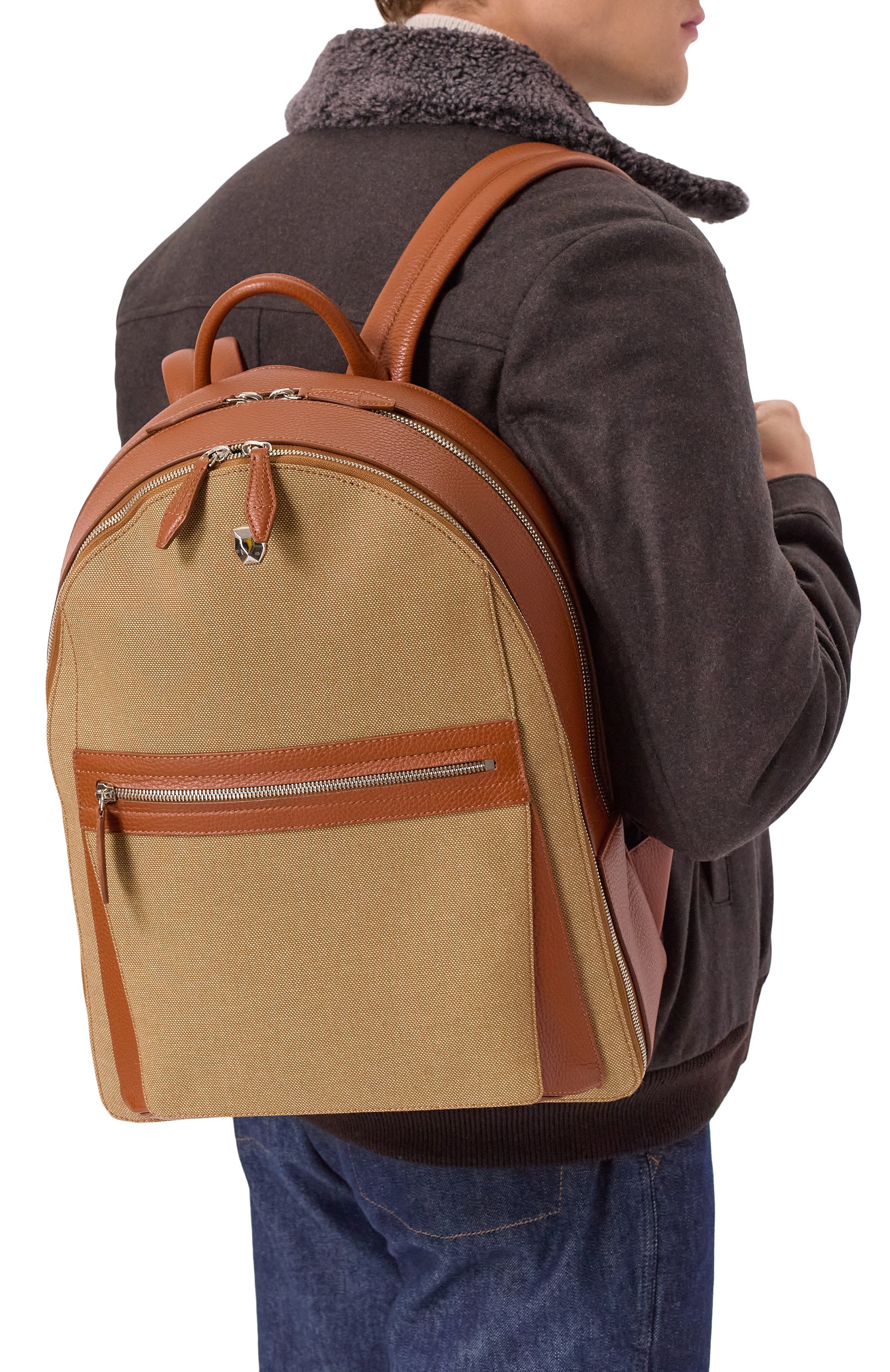 Рюкзак michelangelo RUBEUS MILANO, арт. BACKPACK BAG MICHELANGEL0/CALFSKIN GRAN PRIX+CANVA, фото 2