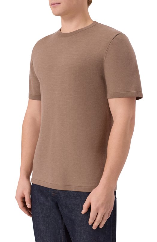 Шерстяная футболка Bogner 88381222 Бежевый  88381222 Фото 3