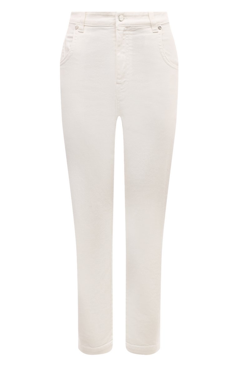 �Женские джинсы KITON белого цвета, арт. DJ56103K0906D | Фото 1 (Стили: Кэжуэл; Кросс-КТ: Деним; Силуэт Ж (брюки и джинсы): Прямые; Материал внешний: Хлопок, Деним; Длина (брюки, джинсы): Стандартные)