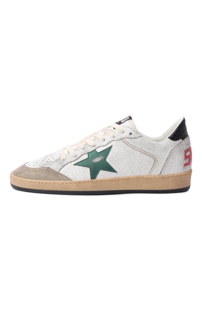 Комбинированные кеды ball star GOLDEN GOOSE DELUXE BRAND белого цвета по цене 77050 руб., арт. GMF00327.F006025, фото 4 Комбинированные кеды ball star GOLDEN GOOSE DELUXE BRAND, арт. GMF00327.F006025, фото 4