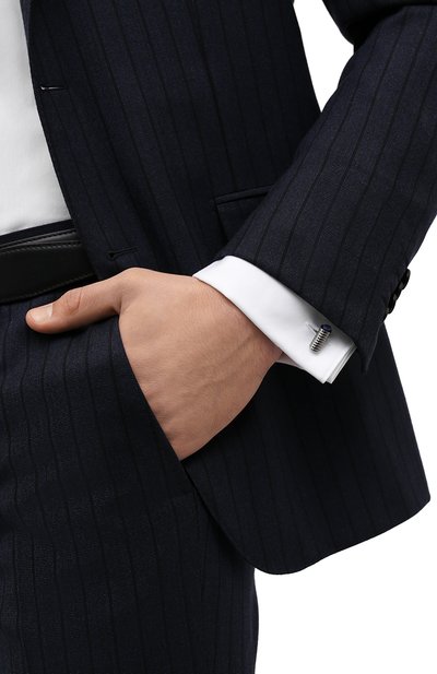 Запонки LANVIN синего цвета по цене 29950 руб., арт. 9524/6, фото 2 Запонки LANVIN, арт. 9524/6, фото 2