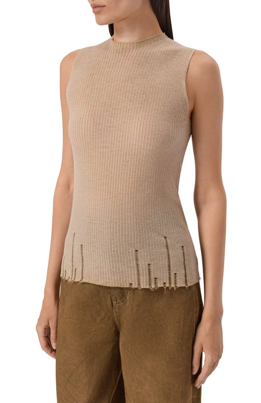 Шерстяной топ Uma Wang UK7112 Бежевый  UK7112 Фото 3