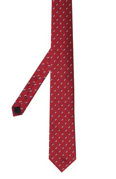 Мужской шелковый галстук BROUBACK красного цвета, арт. TIE 8CM/SS24 | Фото 3 (Материал: Шелк, Текстиль; Материал сплава: Проставлено; Нос: Не проставлено; Принт: С принтом)